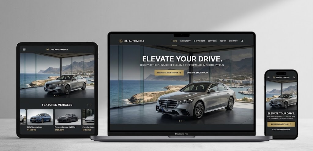 Car dealer website showcase