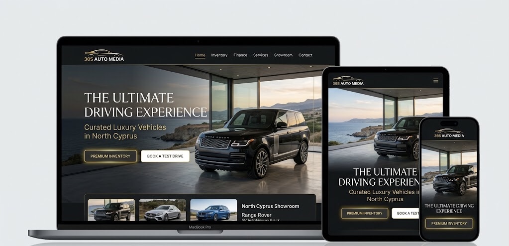 Luxury car dealer website on all devices